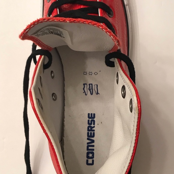 Men’s Converse Chuck Taylor Red Glossy High Top - Picture 5 of 9